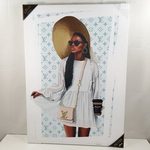 NEW Oliver Gal LV Wall Art Rare Sold Out 28L x 20W Glitter